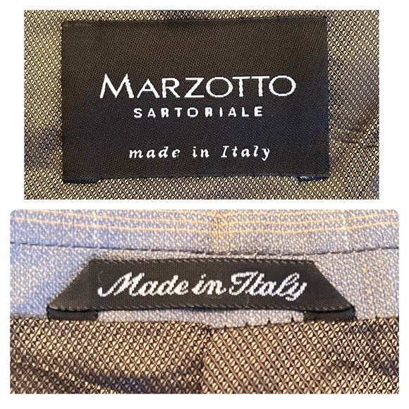 Marzotto Sartoriale Fine Italian Wool Light Blue Windowpane Jacket Size 40R - Picture 16 of 16
